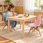 Mesa Infantil Quadrada de Madeira Maciça 61cm Natural Mesa Infantil Quadrada de Madeira Maciça 61cm Natural