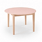Mesa Infantil Redonda de Madeira Maciça 80cm Rosa Mesa Infantil Redonda de Madeira Maciça 80cm Rosa