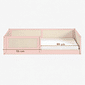 Cama Infantil de Solteiro Montessori Rosa Com Rattan