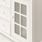 Cômoda Encanto 5 Gavetas e Porta de Vidro Branca com Tampo Branco Cômoda Encanto 5 Gavetas e Porta de Vidro Branca com Tampo Branco