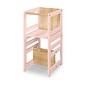 Torre de Aprendizagem Montessori 4 em 1 Rosa Cadeirão Ajustável, Mesinha de Atividades, Quadro de Desenhos Torre de Aprendizagem Montessori 4 em 1 Rosa Cadeirão Ajustável, Mesinha de Atividades, Quadro de Desenhos