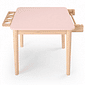 Mesa Infantil Quadrada de Madeira Maciça 61cm Rosa com Porta-Lápis e Suporte para Papel Mesa Infantil Quadrada de Madeira Maciça 61cm Rosa com Porta-Lápis e Suporte para Papel