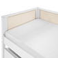 Cama de Solteiro com Cama Auxiliar na Cor Branca Com Rattan
