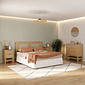 Cabeceira de Cama QUEEN 164cm Nature Madeira e Rattan