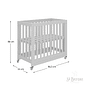 Mini Berço Dobrável Fold de Madeira Branco Mini Berço Dobrável Fold de Madeira Branco