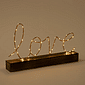 Luminária Decorativa de Mesa para Quarto e Sala Led LOVE Dourado a Pilha Luminária Decorativa de Mesa para Quarto e Sala Led LOVE Dourado a Pilha