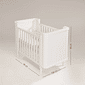 Kit Toy Berço 2 em 1 e Cômoda 4 Gavetas em Madeira Maciça Branco Kit Toy Berço 2 em 1 e Cômoda 4 Gavetas em Madeira Maciça Branco