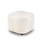 Poltrona de Amamentação Luna com Balanço e Puff Flor Bouclé Branco