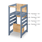 Torre de Aprendizagem Montessori 4 em 1 Azul Cadeirão Ajustável, Mesinha de Atividades, Quadro de Desenhos Torre de Aprendizagem Montessori 4 em 1 Azul Cadeirão Ajustável, Mesinha de Atividades, Quadro de Desenhos