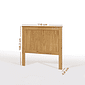 Cabeceira de Cama SOLTEIRO 110cm Alamo em Madeira Natural