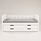 Sofá Cama Encanto com Cama Auxiliar Branco