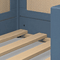 Cama Infantil de Solteiro Montessori Azul Com Rattan Cama Infantil de Solteiro Montessori Azul Com Rattan
