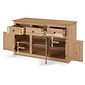 Balcão Buffet de Madeira Maciça com 3 Gavetas e 3 Portas Design Clássico Balcão Buffet de Madeira Maciça com 3 Gavetas e 3 Portas Design Clássico
