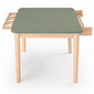 Mesa Infantil Quadrada de Madeira Maciça 61cm Verde Oliva com Porta-Lápis e Suporte para Papel Mesa Infantil Quadrada de Madeira Maciça 61cm Verde Oliva com Porta-Lápis e Suporte para Papel