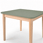 Mesa Infantil Quadrada de Madeira Maciça 61cm Verde Oliva com Porta-Lápis e Suporte para Papel Mesa Infantil Quadrada de Madeira Maciça 61cm Verde Oliva com Porta-Lápis e Suporte para Papel