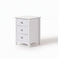 Mesa de Cabeceira Lumo 3 Gavetas Branca