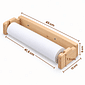 Mesa Infantil Quadrada de Madeira Maciça 61cm Natural com Porta-Lápis e Suporte para Papel