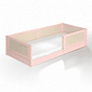 Cama Infantil de Solteiro Montessori Rosa Com Rattan
