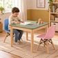 Mesa Infantil Quadrada de Madeira Maciça 61cm Verde Oliva Mesa Infantil Quadrada de Madeira Maciça 61cm Verde Oliva