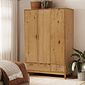 Roupeiro Alamo 3 Portas e 2 Gavetas em Madeira Natural