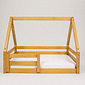 Mini Cama Infantil Montessoriana Casinha Bloomie em Madeira Maciça Pinus Mel Mini Cama Infantil Montessoriana Casinha Bloomie em Madeira Maciça Pinus Mel