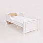 Kit Feliz Berço 2 em 1 e Cômoda 4 Gavetas e 1 Porta com Rattan em Madeira Maciça Branco com Mel