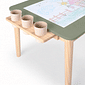 Mesa Infantil Quadrada de Madeira Maciça 61cm Verde Oliva com Porta-Lápis e Suporte para Papel Mesa Infantil Quadrada de Madeira Maciça 61cm Verde Oliva com Porta-Lápis e Suporte para Papel