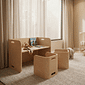 Conjunto Mesa e Cadeira Infantil Multifuncional de Madeira