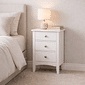 Mesa de Cabeceira Lumo 3 Gavetas Branca