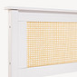 Cabeceira de Cama QUEEN 164cm Nature Madeira e Rattan na Cor Branca Cabeceira de Cama QUEEN 164cm Nature Madeira e Rattan na Cor Branca