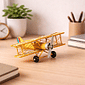 Avião Decorativo Amarelo Queimado Avião Decorativo Amarelo Queimado