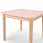 Mesa Infantil Quadrada de Madeira Maciça 61cm Rosa