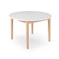 Mesa Infantil Redonda de Madeira Maciça 80cm Branca Mesa Infantil Redonda de Madeira Maciça 80cm Branca