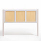 Cabeceira de Cama QUEEN 160cm Paglia Madeira e Rattan