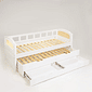 Sofá Cama com Cama Auxiliar Feliz Branco com Tela Mel Sofá Cama com Cama Auxiliar Feliz Branco com Tela Mel
