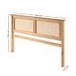 Cabeceira de Cama QUEEN 164cm Nature Madeira e Rattan Cabeceira de Cama QUEEN 164cm Nature Madeira e Rattan