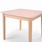 Mesa Infantil Quadrada de Madeira Maciça 61cm Rosa com Porta-Lápis e Suporte para Papel Mesa Infantil Quadrada de Madeira Maciça 61cm Rosa com Porta-Lápis e Suporte para Papel