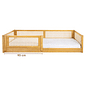 Cama Infantil de Solteiro Montessori em Madeira Maciça Pinus Mel Com Rattan Natural Cama Infantil de Solteiro Montessori em Madeira Maciça Pinus Mel Com Rattan Natural