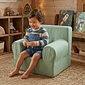 Mini Sofá Poltrona Infantil Verde de Espuma com Alça de Transporte e Capa Lavável