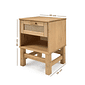 Kit Cabeceira KING + Cômoda + Mesa de Cabeceira 1 Gaveta de Rattan Nature