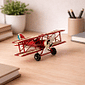 Avião Decorativo Branco e Vermelho