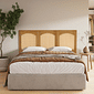 Cabeceira de Cama QUEEN 166cm Arcs Madeira e Rattan Cabeceira de Cama QUEEN 166cm Arcs Madeira e Rattan
