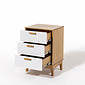 Kit Cabeceira de Solteiro 110 cm + Mesa de Cabeceira 3 Gavetas Branco Alamo Kit Cabeceira de Solteiro 110 cm + Mesa de Cabeceira 3 Gavetas Branco Alamo