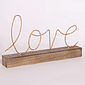Luminária Decorativa de Mesa para Quarto e Sala Led LOVE Dourado a Pilha Luminária Decorativa de Mesa para Quarto e Sala Led LOVE Dourado a Pilha