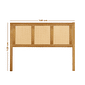 Cabeceira de Cama QUEEN 160cm Paglia Madeira e Rattan