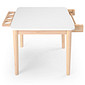 Mesa Infantil Quadrada de Madeira Maciça 61cm Branca com Porta-Lápis e Suporte para Papel Mesa Infantil Quadrada de Madeira Maciça 61cm Branca com Porta-Lápis e Suporte para Papel
