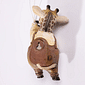 Miniatura Girafa de Parede Cerâmica e Metal