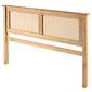 Cabeceira de Cama QUEEN 164cm Nature Madeira e Rattan