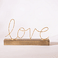 Luminária Decorativa de Mesa para Quarto e Sala Led LOVE Dourado a Pilha Luminária Decorativa de Mesa para Quarto e Sala Led LOVE Dourado a Pilha