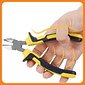 Alicate de Corte Diagonal 6" Aço Carbono Cabo Emborrachado Amarelo/Preto